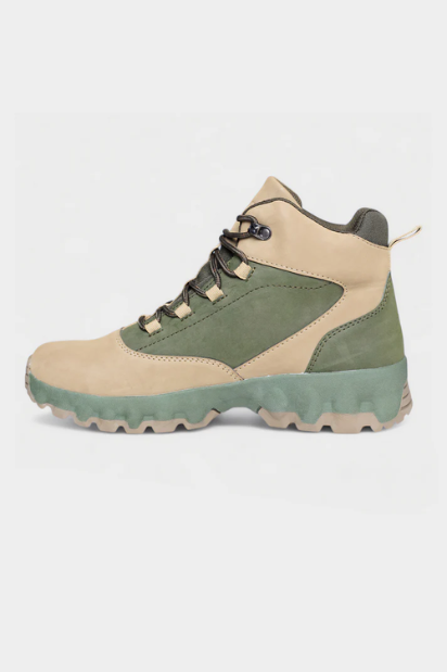 Leather Gladiator Boot - Olive