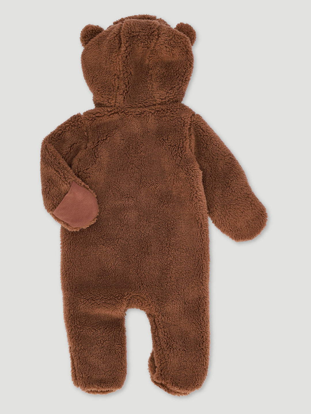 Baby Boys Shaggy Bear Badge Sleepsuit - Brown