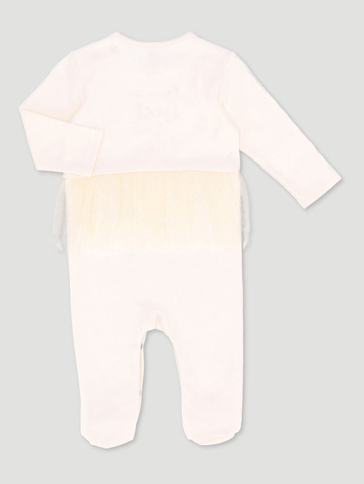 Baby Girls "Best Dad Ever" Sleepsuit - Stone