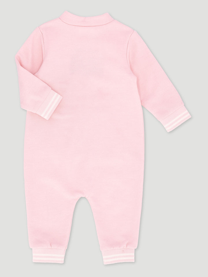 Baby Girls Cute Fashion Zip Through Sleepsuit - Pink