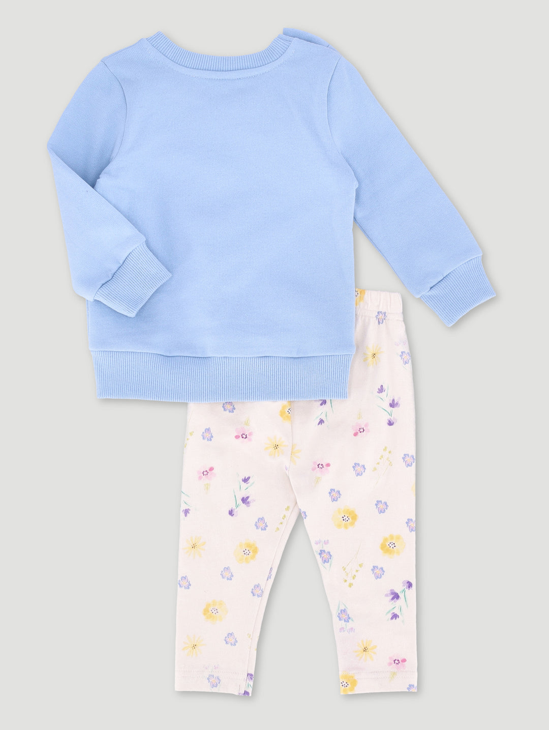 Baby Girls Ribbon Top & Legging Set - Blue