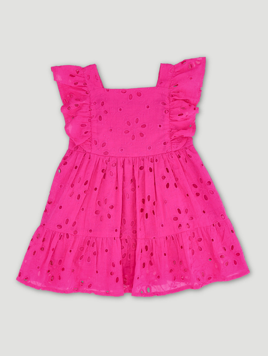 Baby Girls Anglaise Dress - Cerise