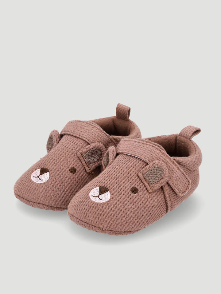 Baby Boys Brown Bear Slipper - Brown