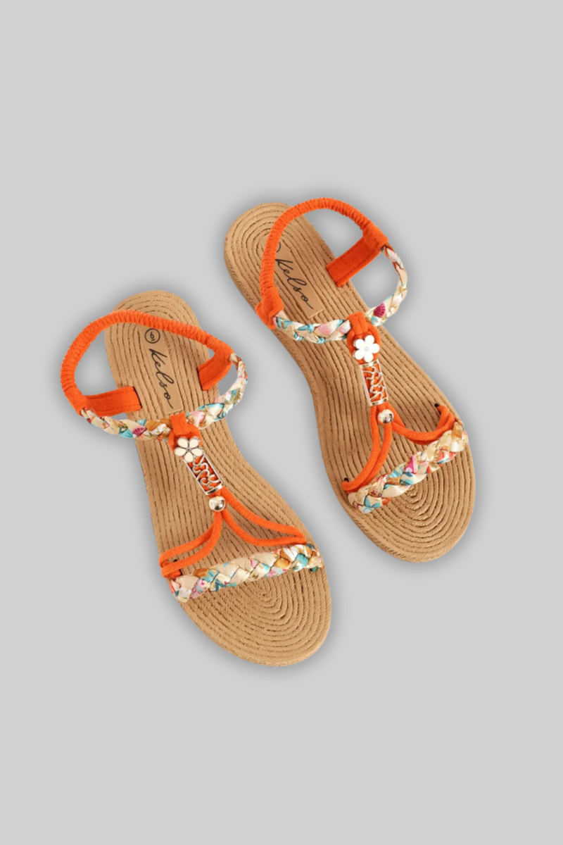 Flower Trim Multistrap Sandal - Multi