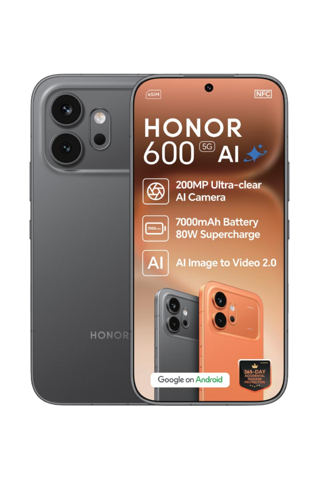 Honor 600 256GB Cellphone - Black