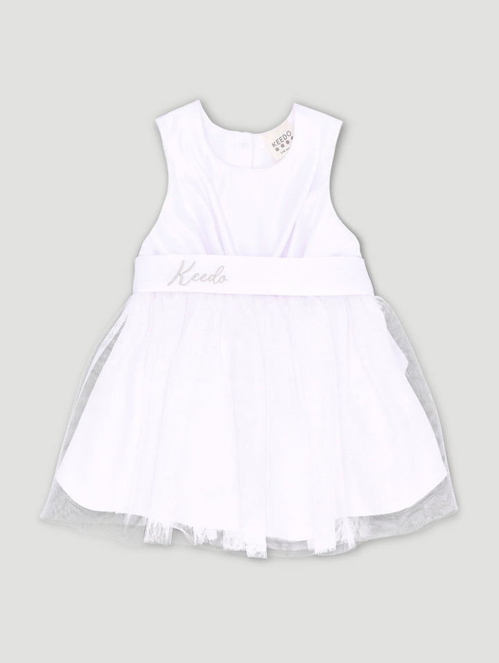 Keedo Baby Girls Premium Dress - White