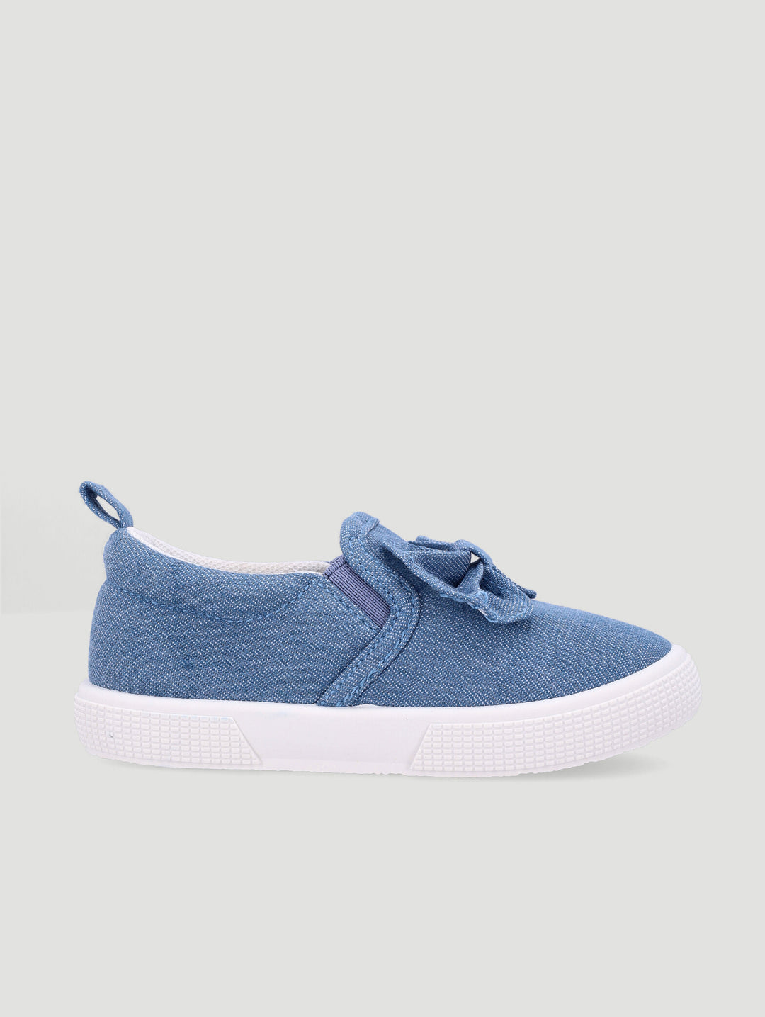 Baby Girls Slip On With Bow - Denim