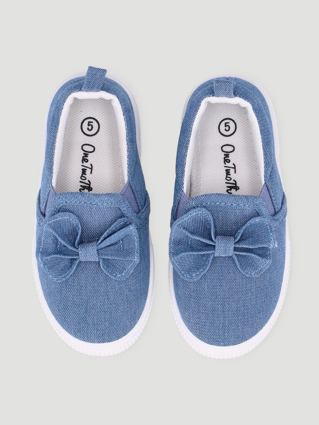 Baby Girls Slip On With Bow - Denim