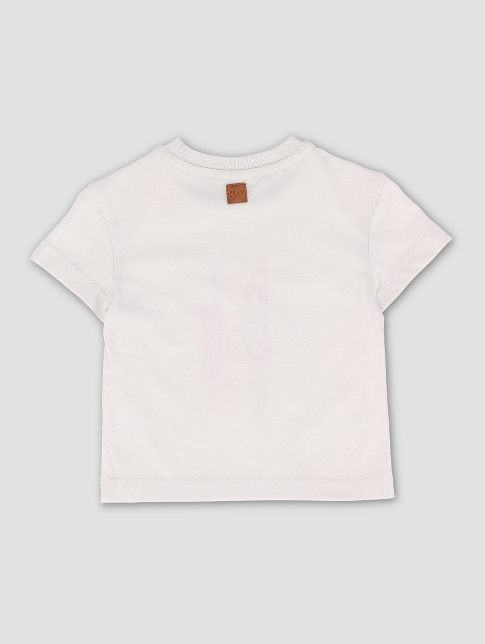 Keedo Baby Girls Embroidered Drip Logo Tee - Stone