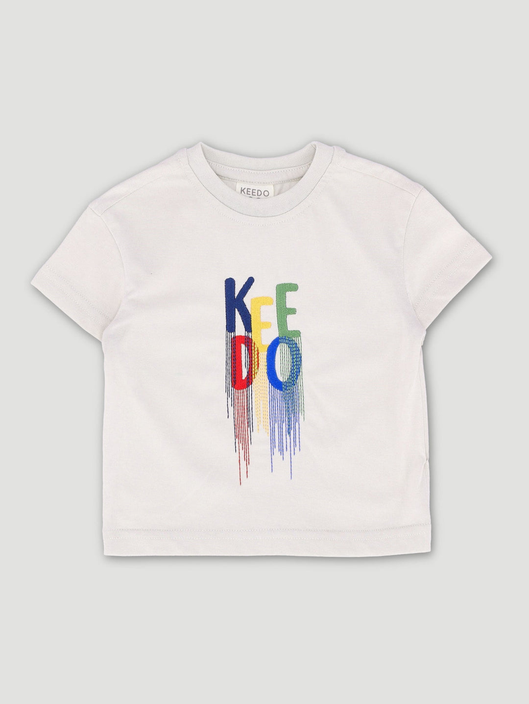 Keedo Baby Boys Drip Logo Tee - Stone