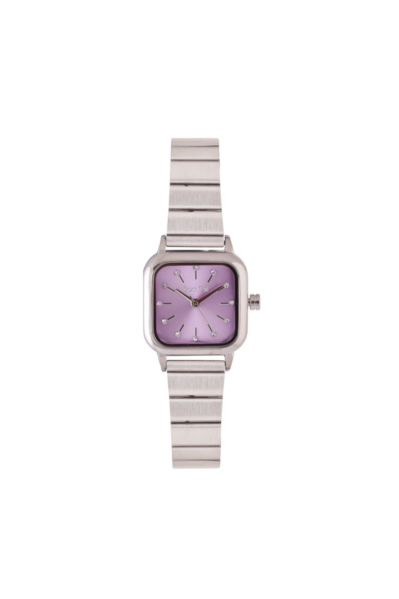 Bad Girl Watch - Silver & Lilac Cube