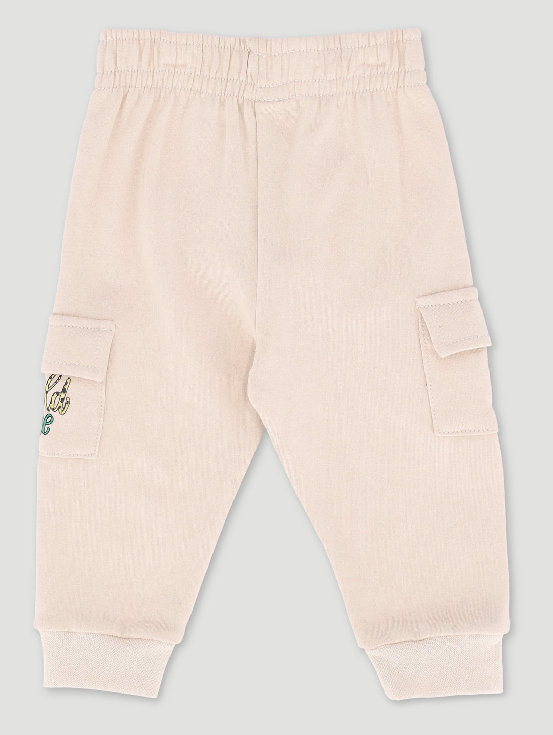 Baby Boys Wild One Fleece Bottom - Stone