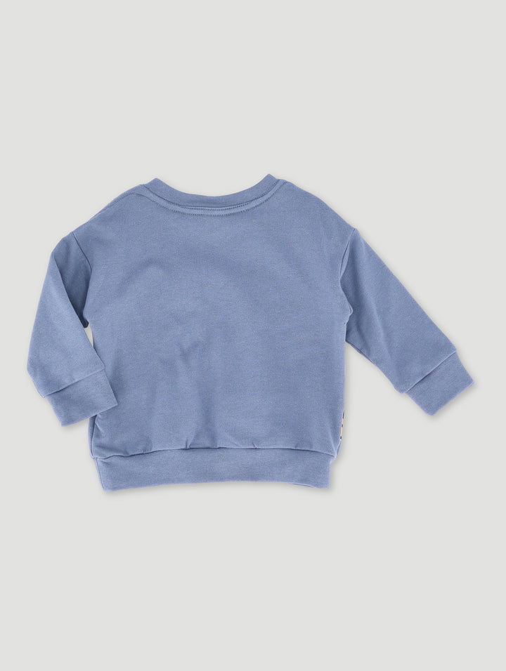 Baby Boys Lets Roar Fleece Top - Smokey Blue