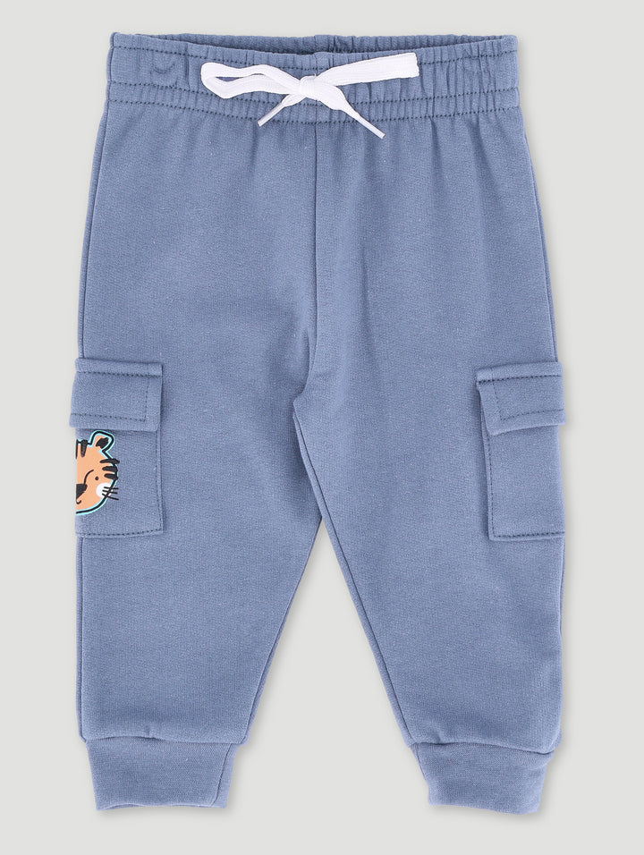 Baby Boys Lets Roar Fleece Jogger - Smokey Blue