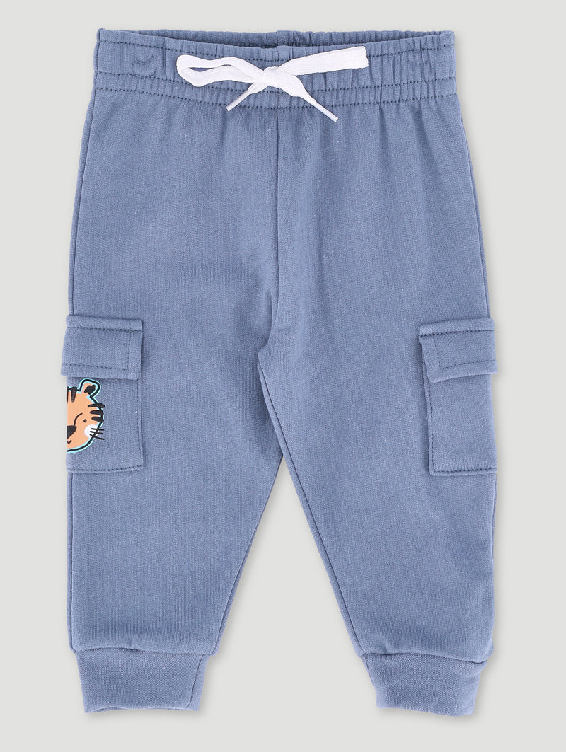 Baby Boys Lets Roar Fleece Jogger - Smokey Blue