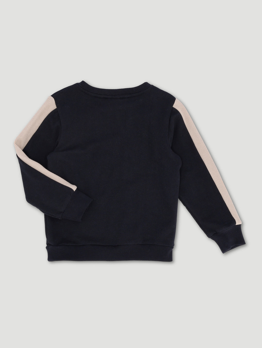 Pre-Boys Spiderman Waffle Crew Top - Black/Beige