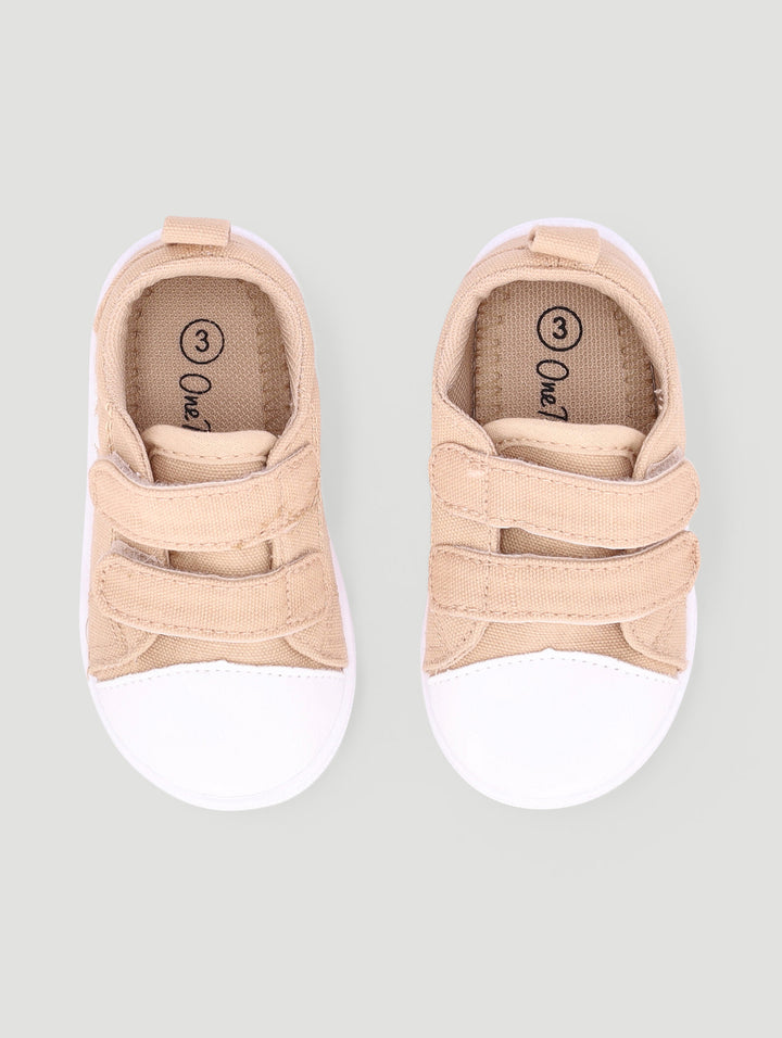 Baby Girls Daisy Canvas Sneaker - Stone