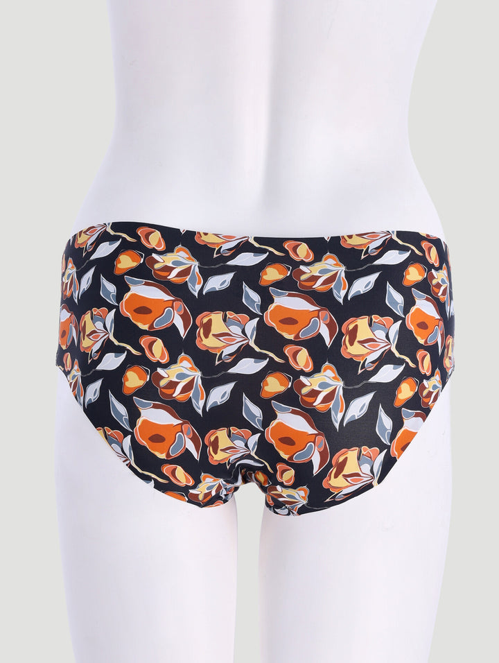 3 Pack Boyleg Panties - Floral/Gray/Blue