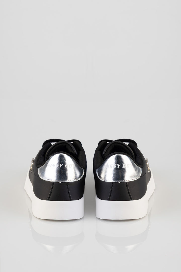 Classic Lace Up Logo Hardward Sneaker - Black