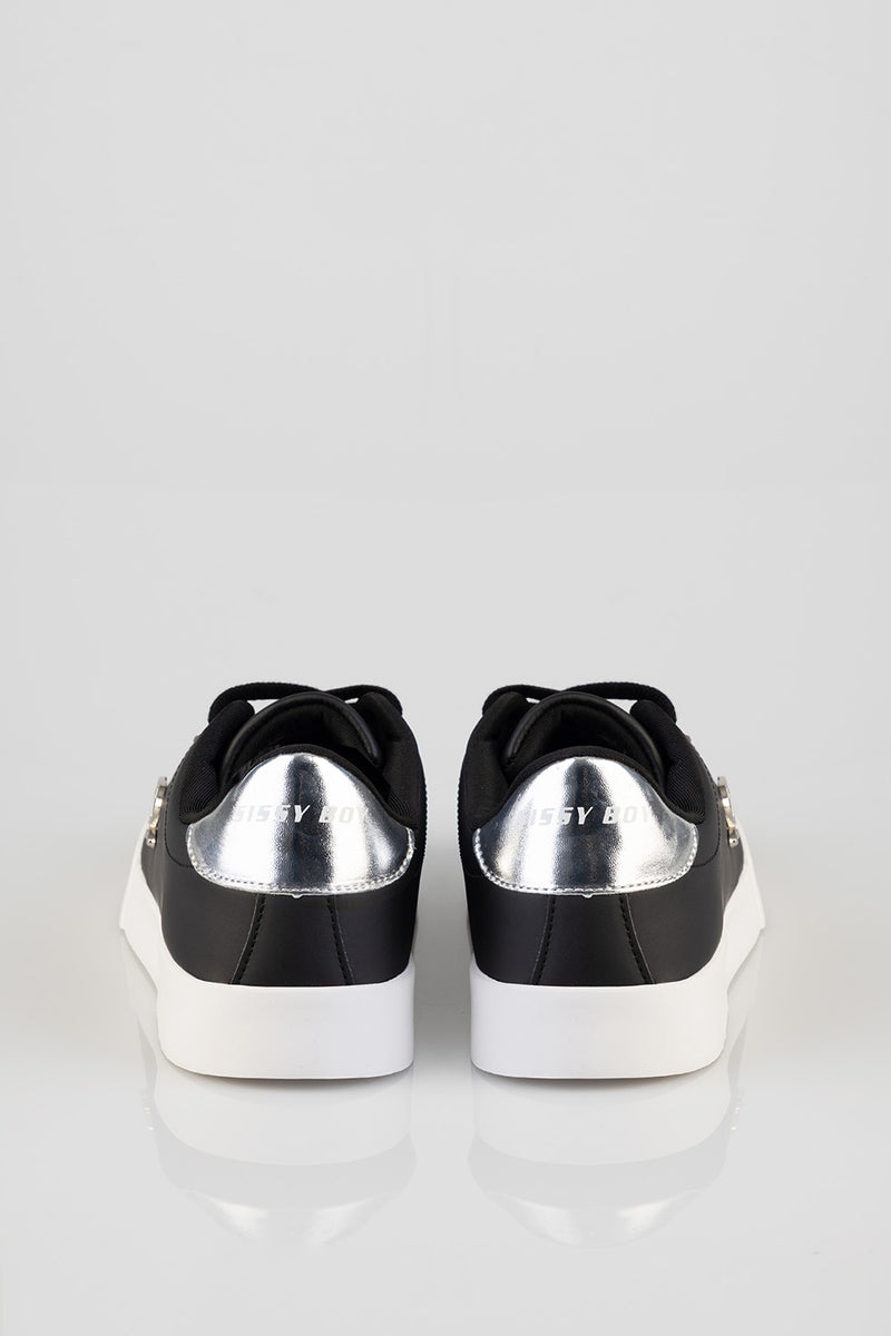 Classic Lace Up Logo Hardward Sneaker - Black