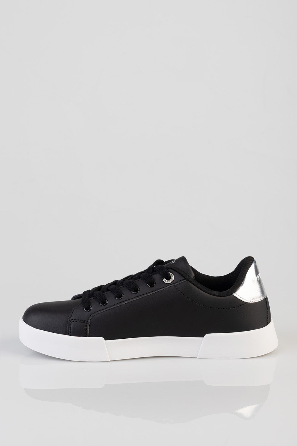 Classic Lace Up Logo Hardward Sneaker - Black