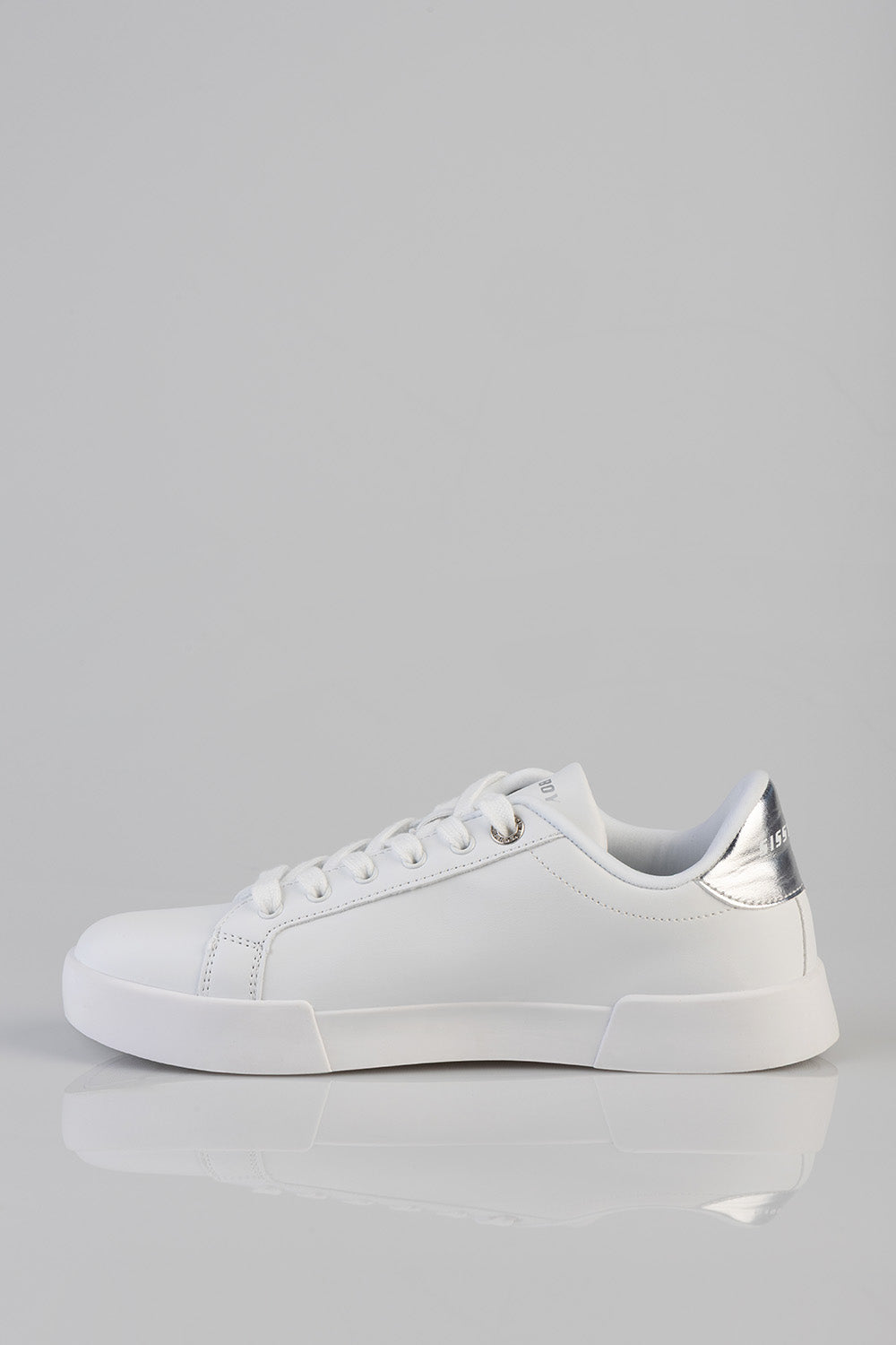 Classic Lace Up Logo Hardward Sneaker - White