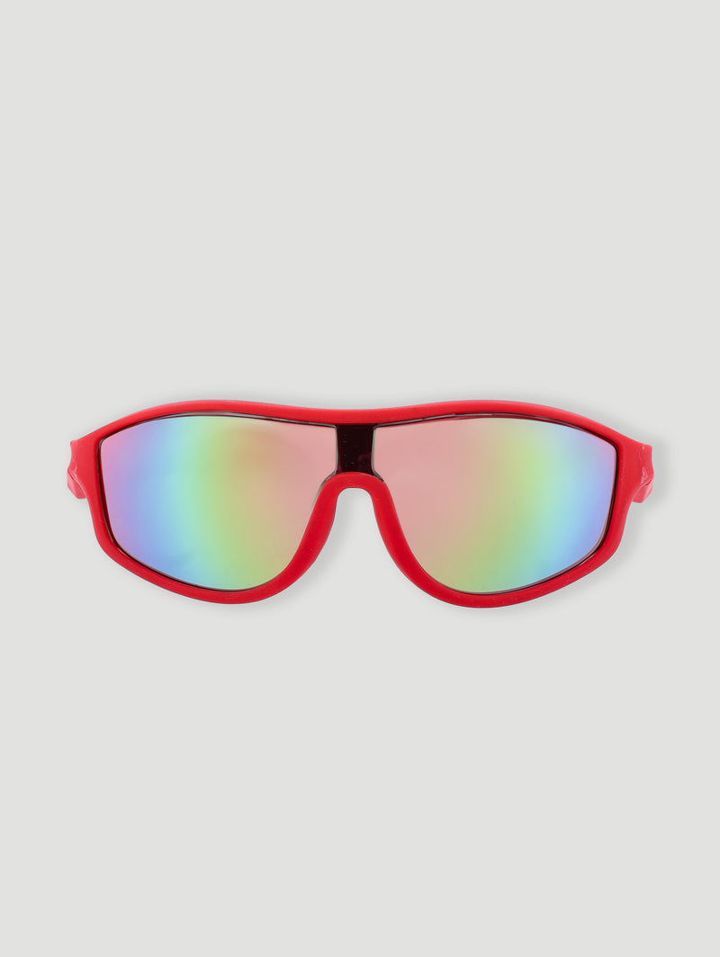 Pre-Boys Rubber Sports Visor Sunglasses - Black