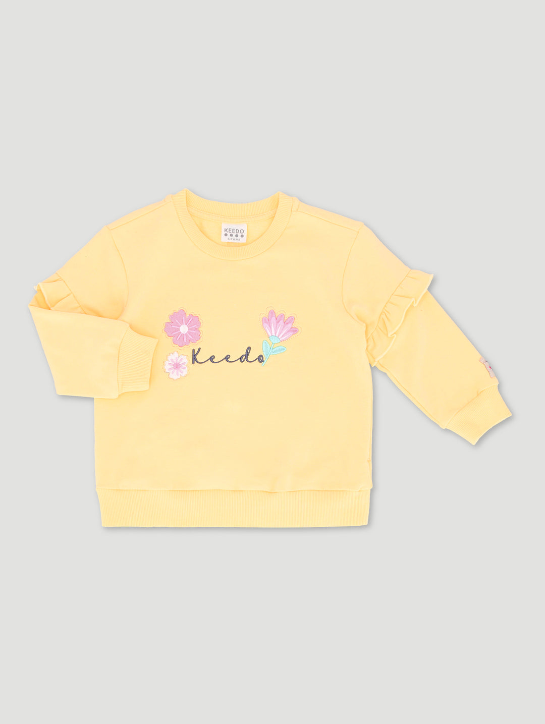 Pre-Girls Fashion Sweat Top - Yellow