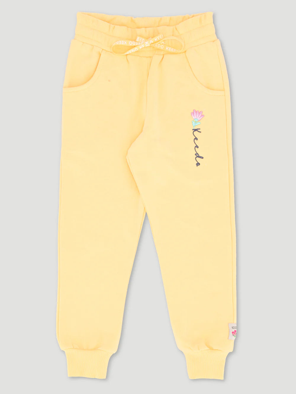 Keedo Girls Yellow Paperbag Jogger