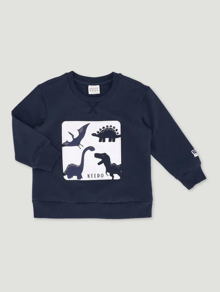 Keedo Boys Navy Fleece Top