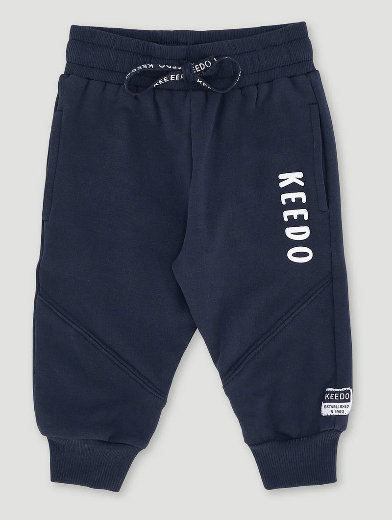 Keedo Baby Boys Navy Spliced Jogger