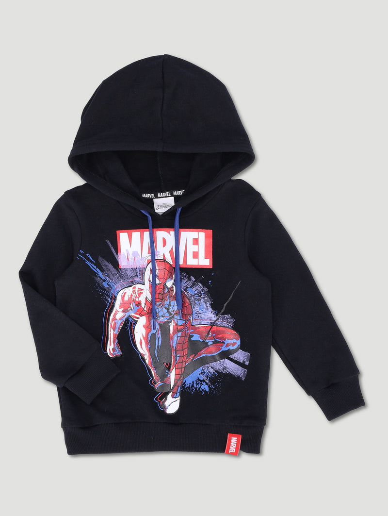 Pre-Boys Spiderman Hoody - Black