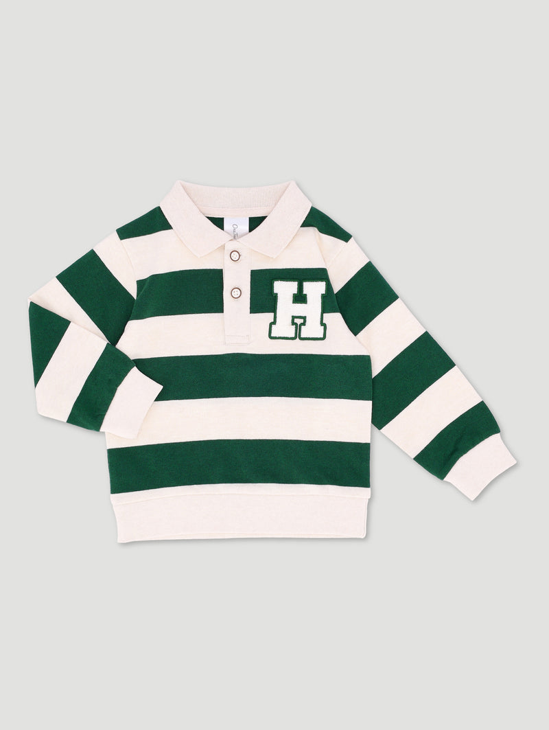 Baby Boys Rugby Jersey - Fatigue/Cream