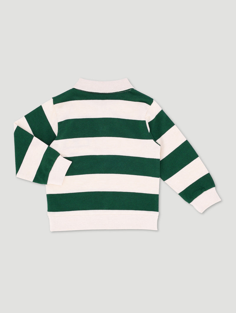 Baby Boys Rugby Jersey - Fatigue/Cream