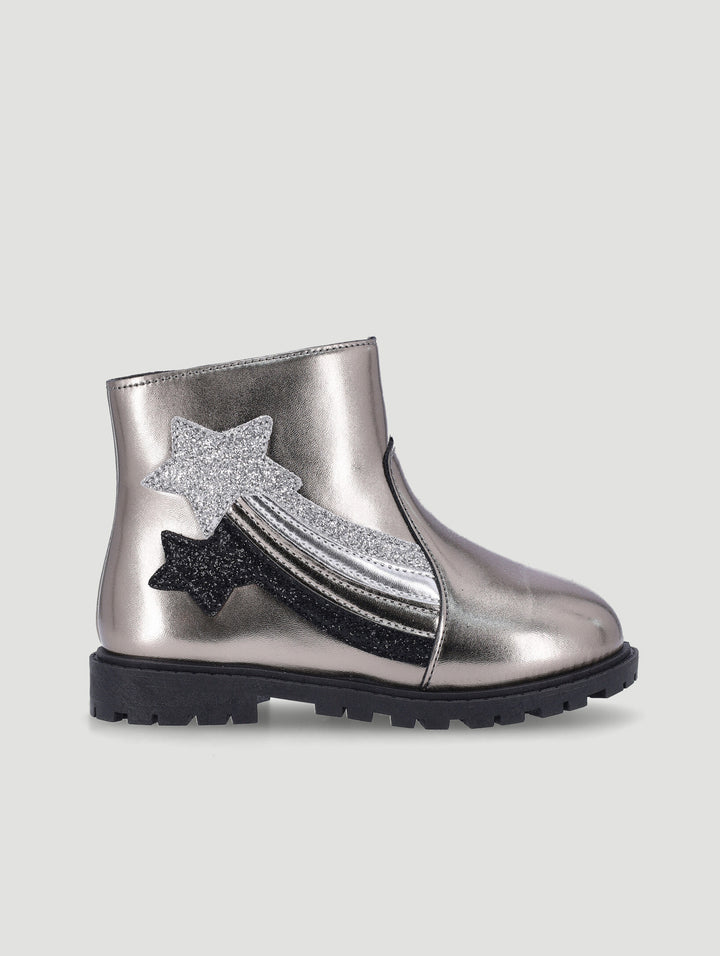 Pre-Girls Applique Boot - Peweter