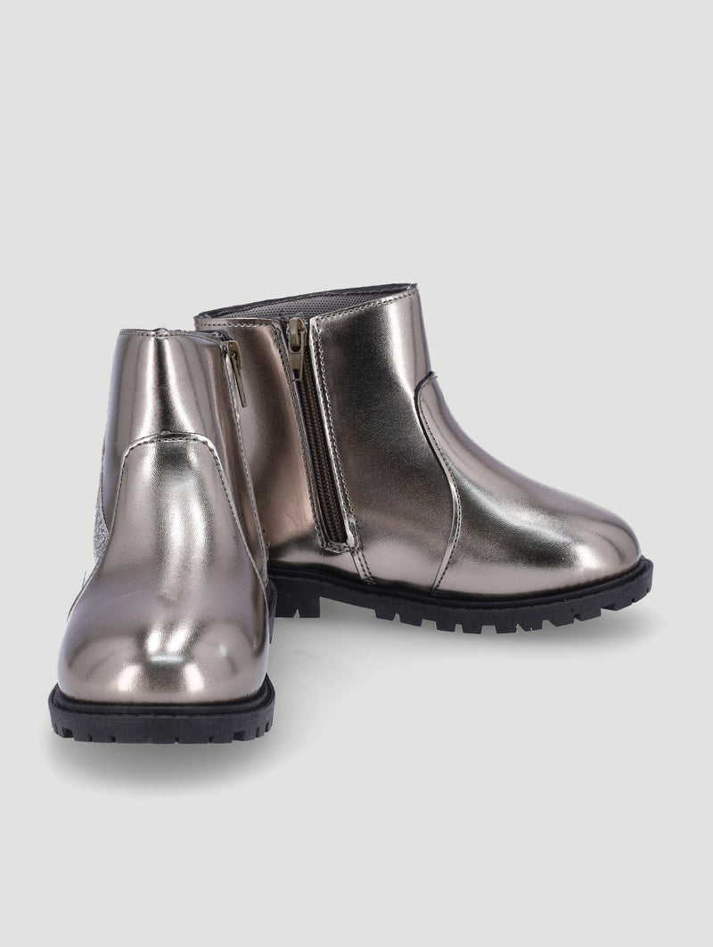 Pre-Girls Applique Boot - Peweter