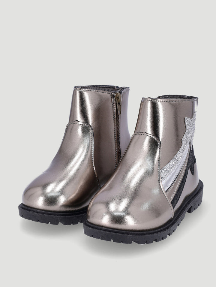 Pre-Girls Applique Boot - Peweter