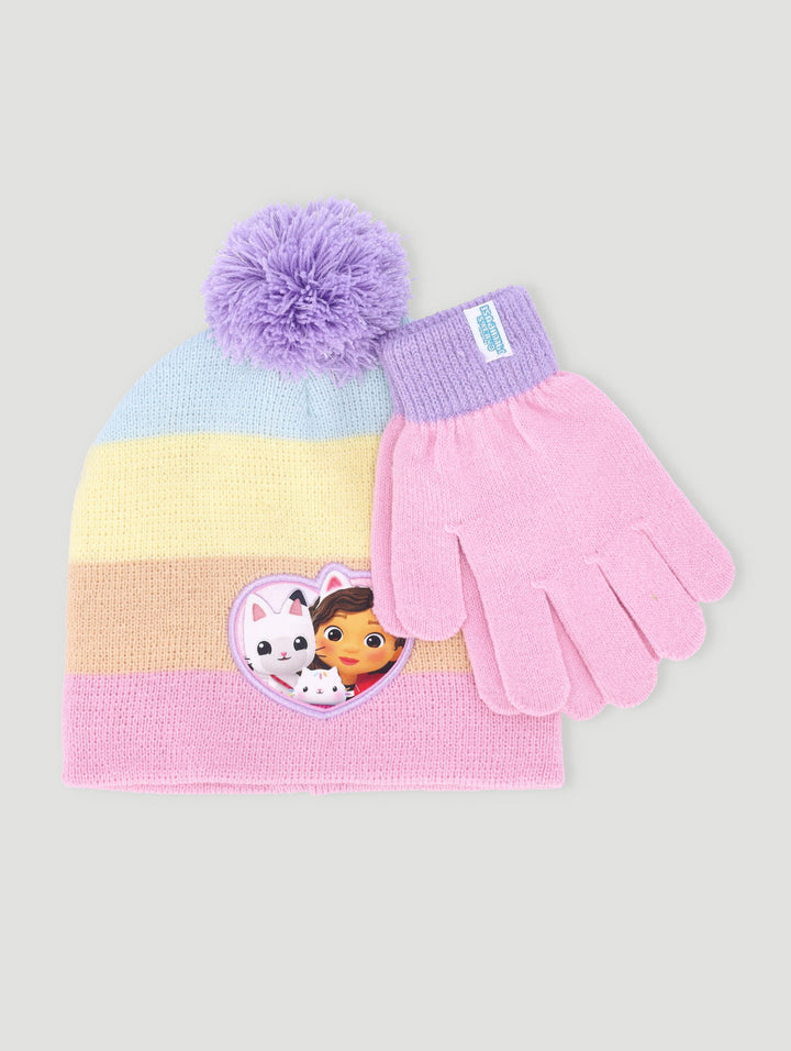 Pre-Girls Gabby's Dollhouse Beanie & Glove Set - Multi