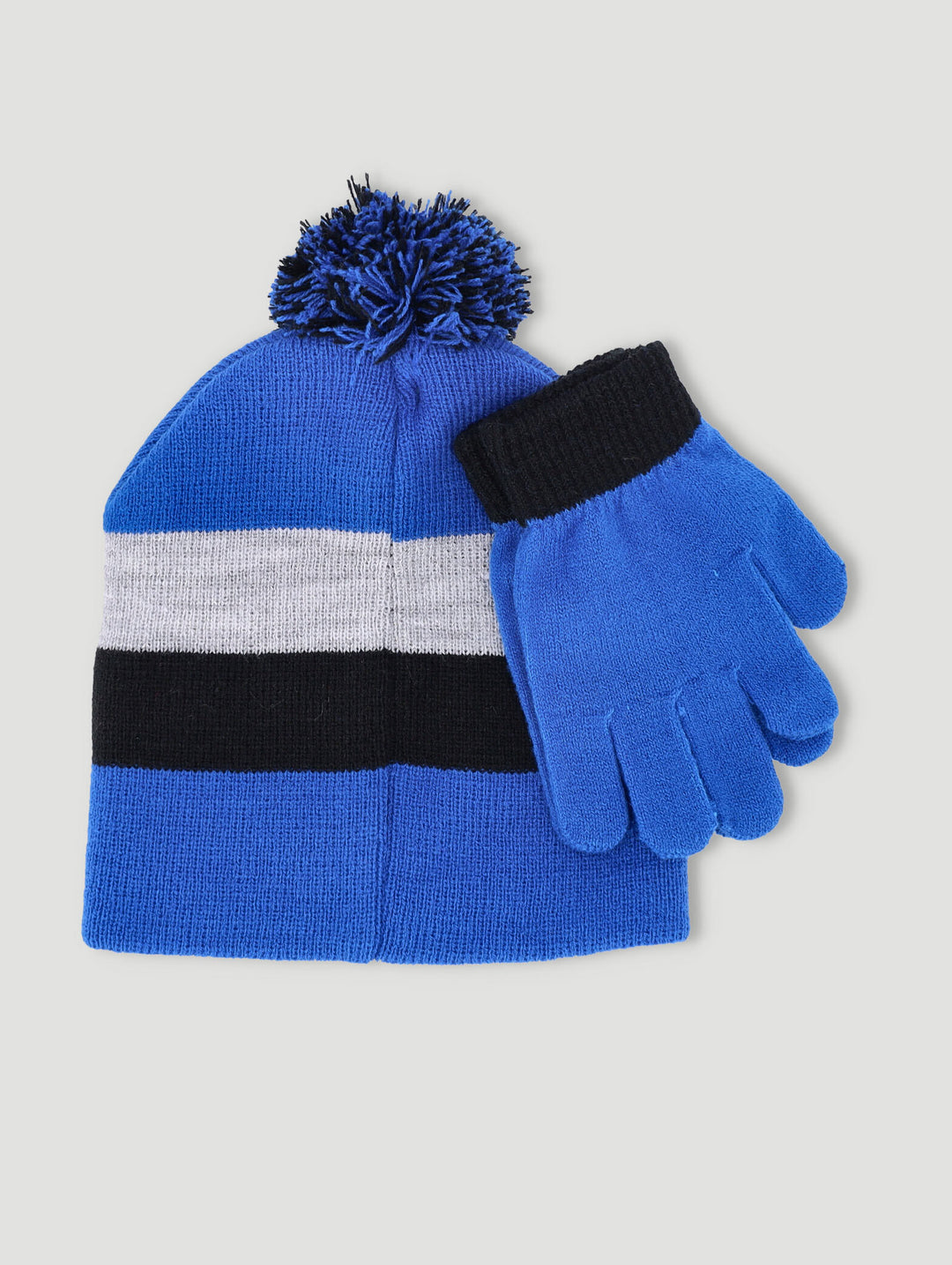 Pre-Boys Sonic Beanie And Glove Set - Black/Grey