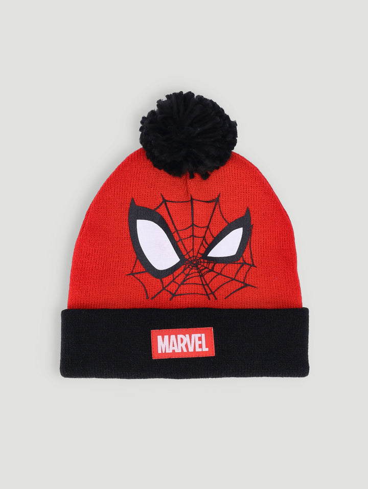 Pre-Boys Spiderman Beanie - Red