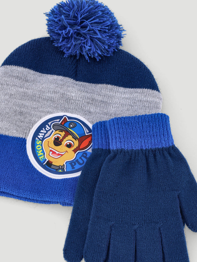 Pre-Boys Paw Patrol Beanie And Glove Set - Blue