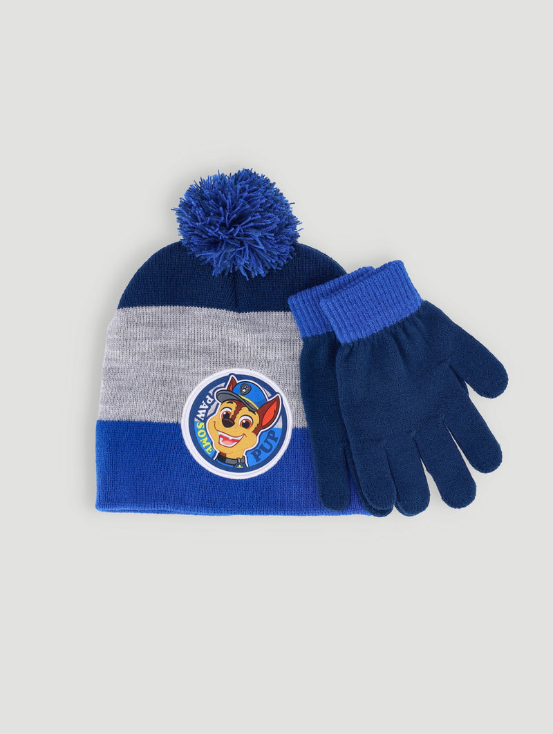 Pre-Boys Paw Patrol Beanie And Glove Set - Blue