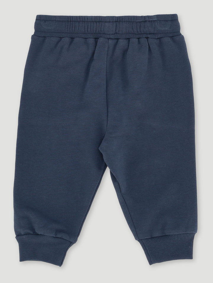 Keedo Baby Girls Navy Heart Logo Embroidered Fleece Jogger