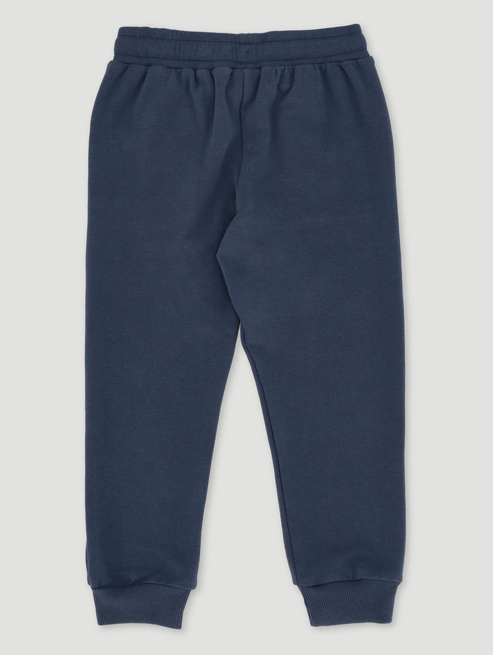 Keedo Girls Navy Heart Logo Embroidered Fleece Jogger