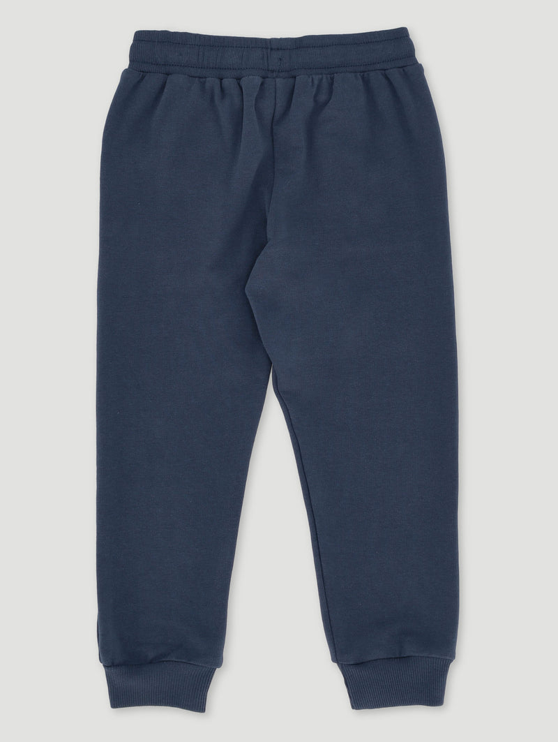 Keedo Girls Navy Heart Logo Embroidered Fleece Jogger