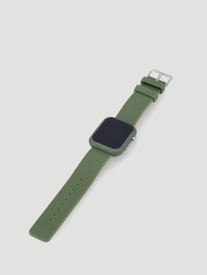 Pre-Boysled Rectangle Watch - Olive