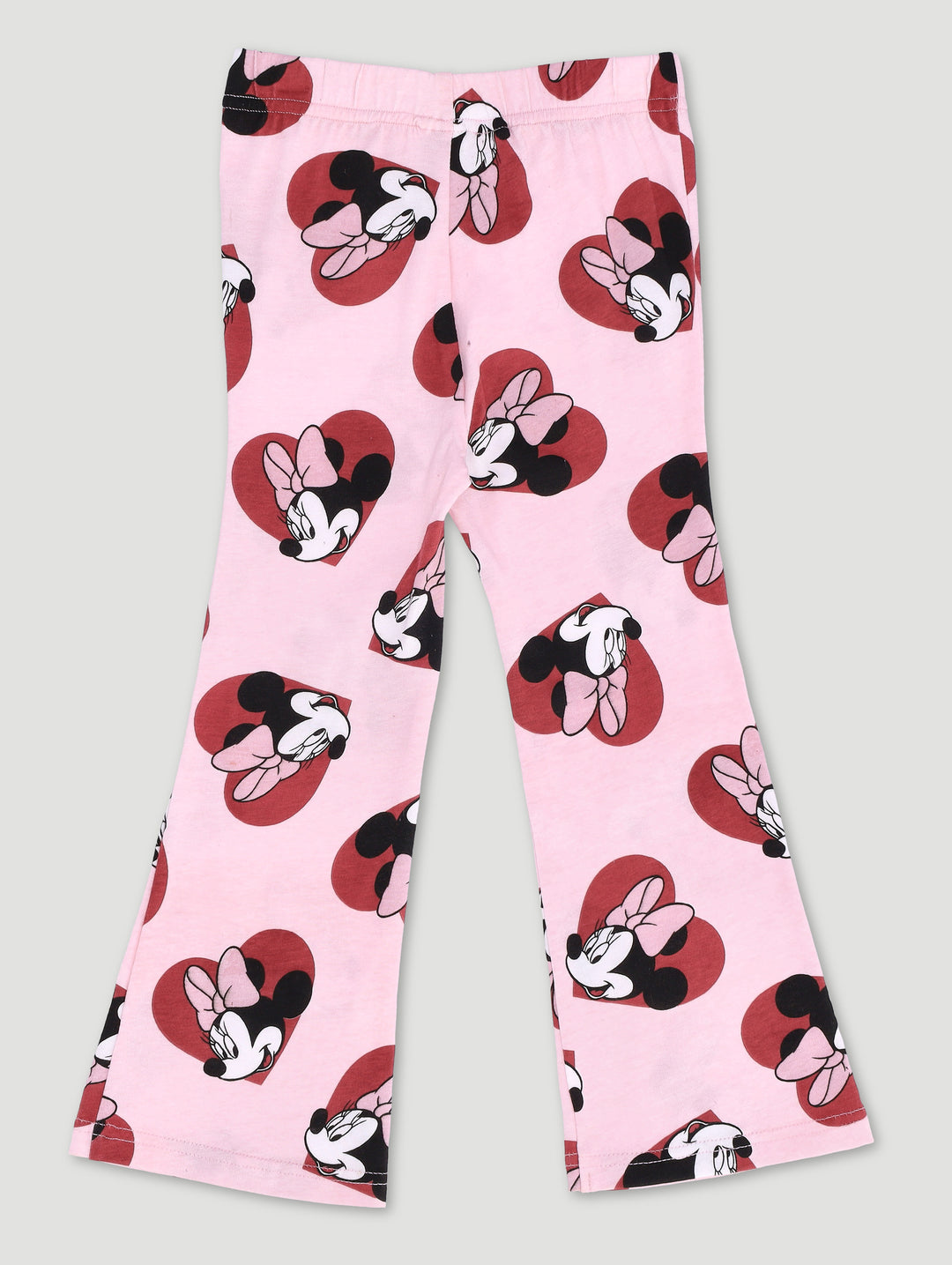 Pre-Girls Minnie Valentines Heart Print Flare Leg Pants - Pink