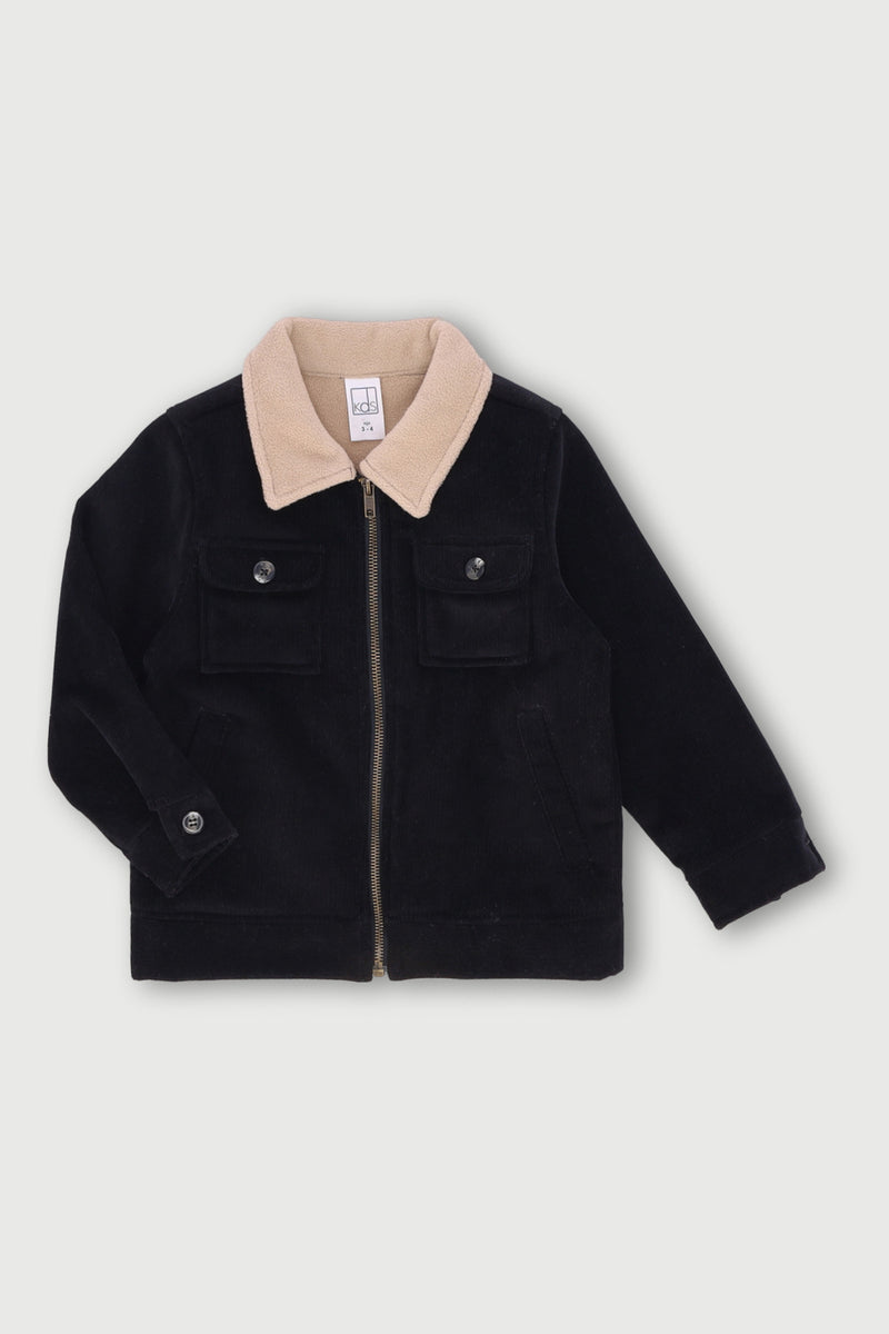Pre-Boys Corduroy Bonded Jacket - Black