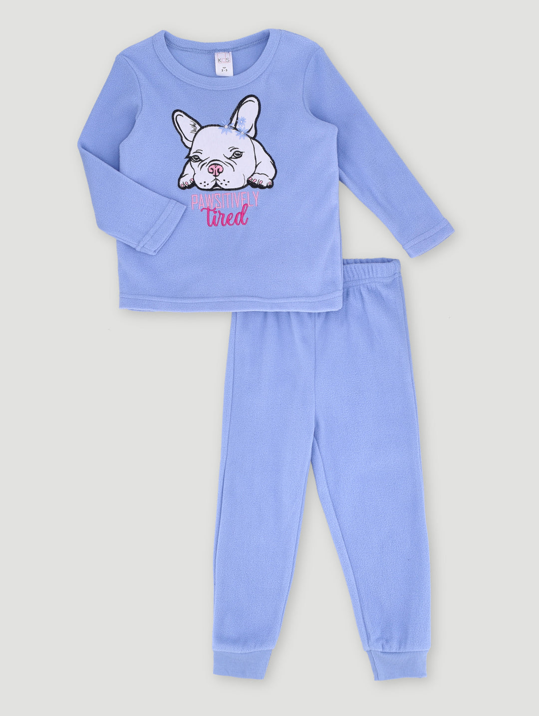 Pre-Girls Frenchie Applique Set - Blue