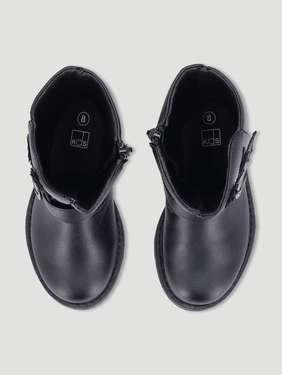 Pre-Girls Flower Long Boot - Black